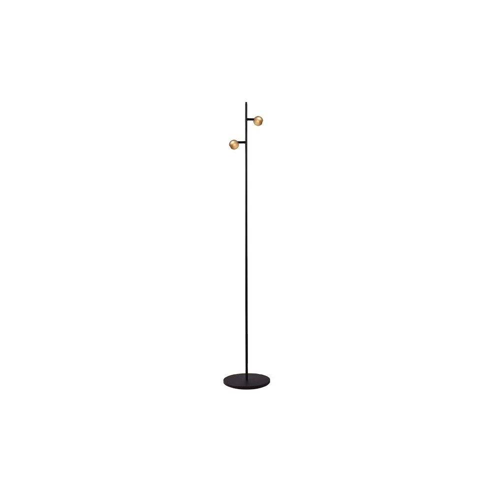 2-light floor lamp Talana black with gold Masterlight 8718121347172