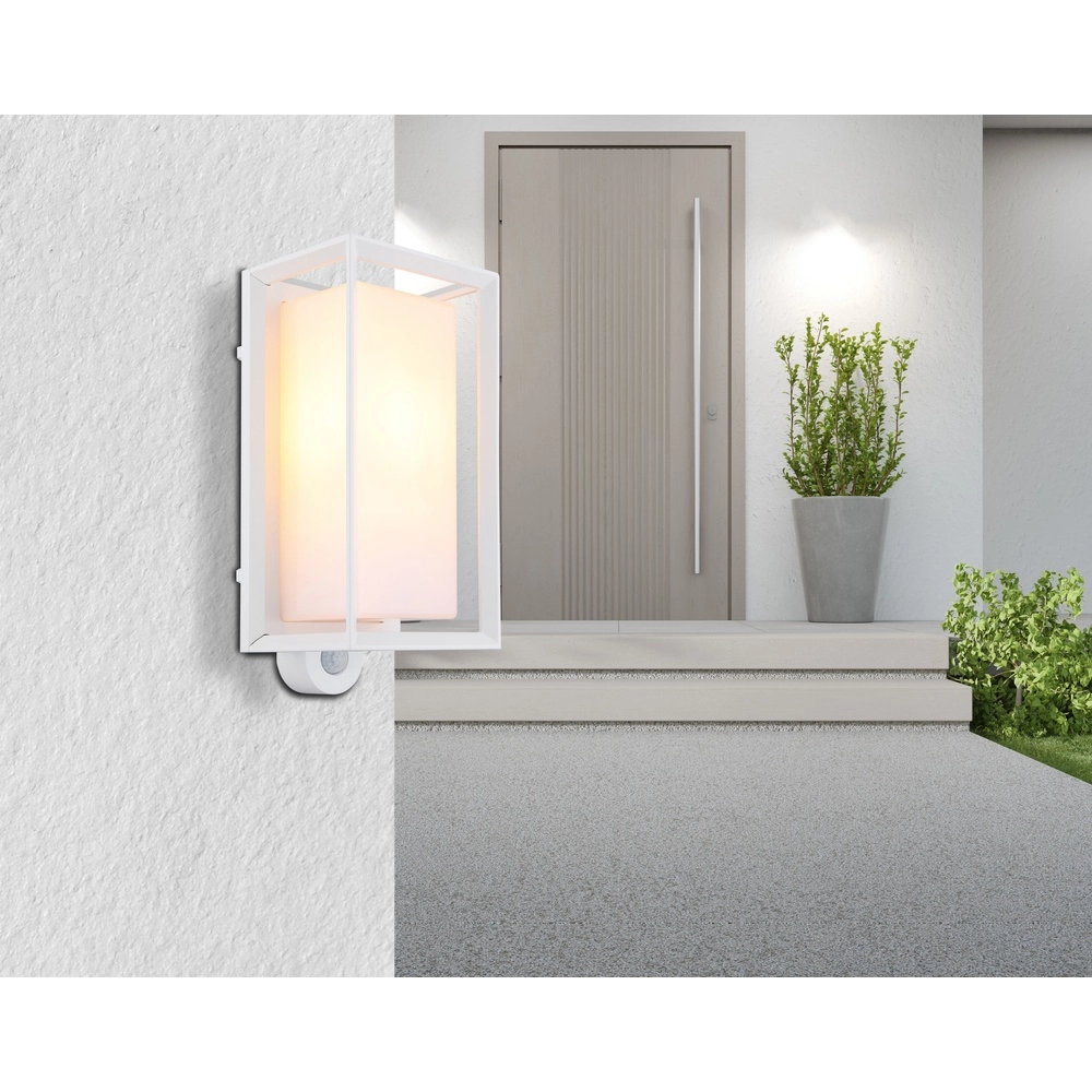 Outdoor wall lamp Logana White with sensor Globo 9007371474813