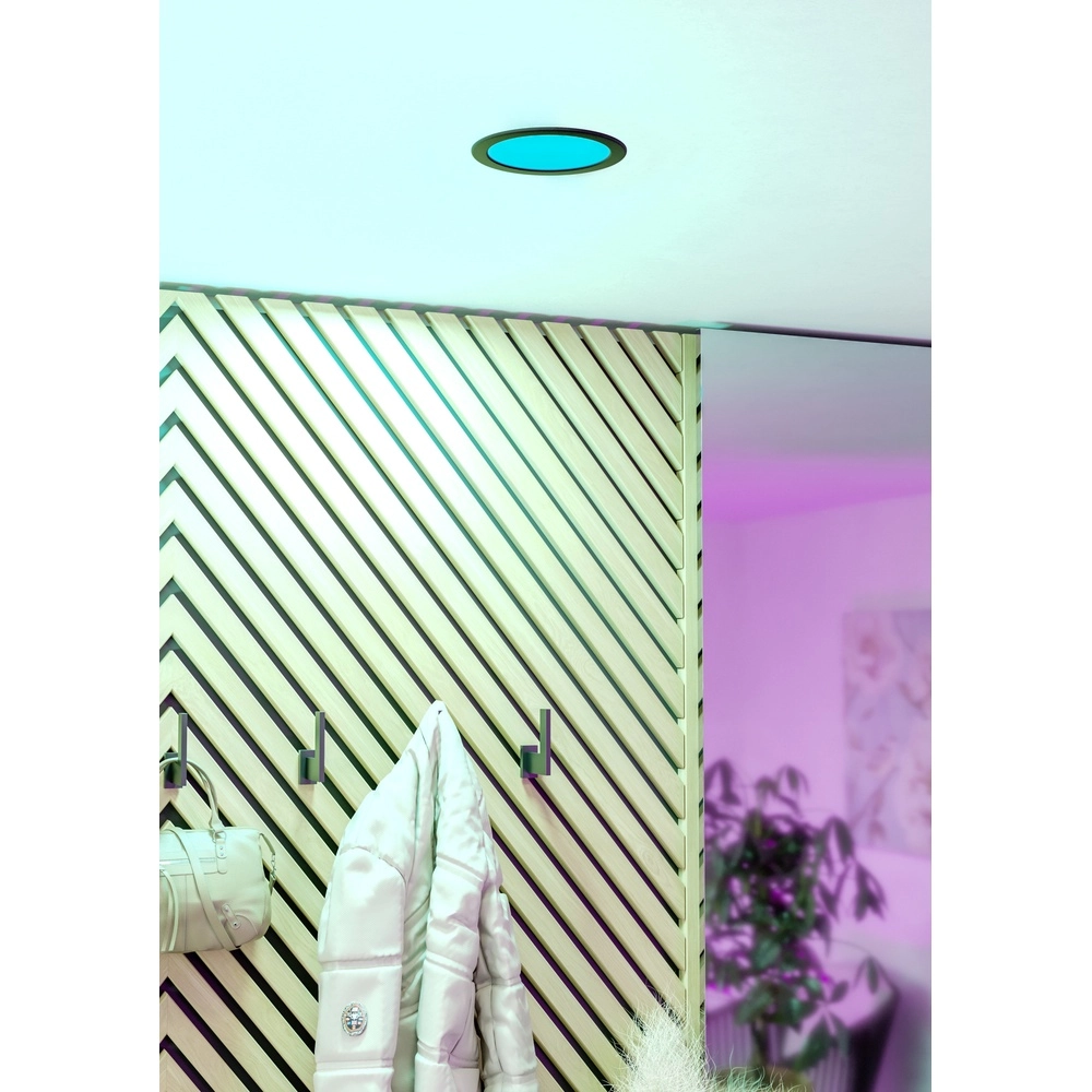 IP44 recessed lamp Fueva 6-Z Zigbee - black - Ø 16.8cm Eglo 9008606330980