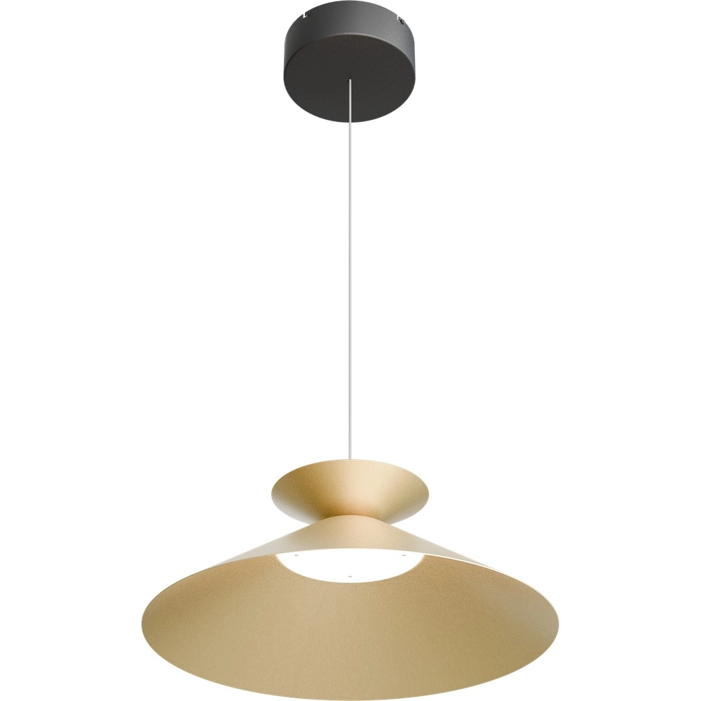 Pendant lamp Ceppo black with gold Ø 45cm with uplight