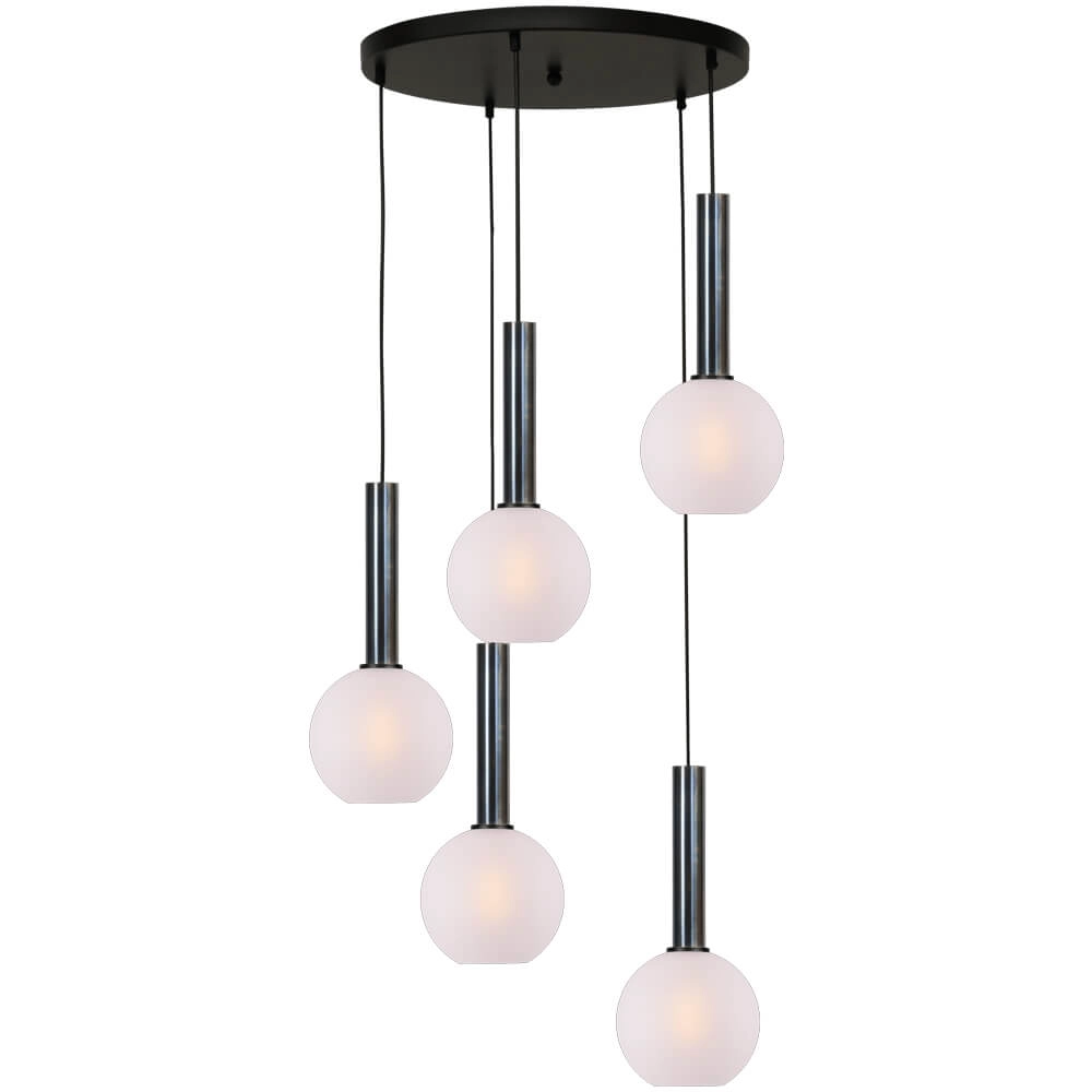 Vide hanging lamp Bella 2 5 lights with white lenses