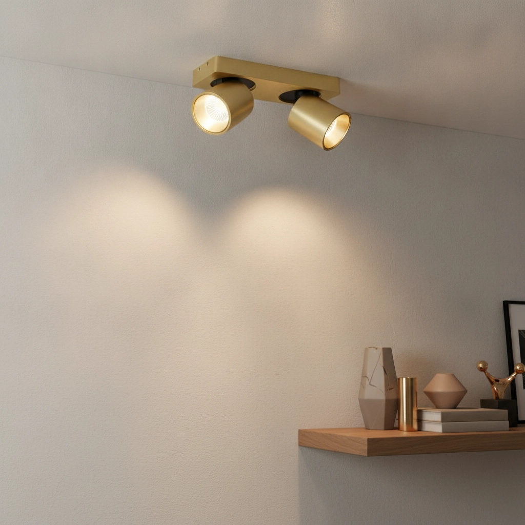 LED surface mounted spot Laguna 2-light gold