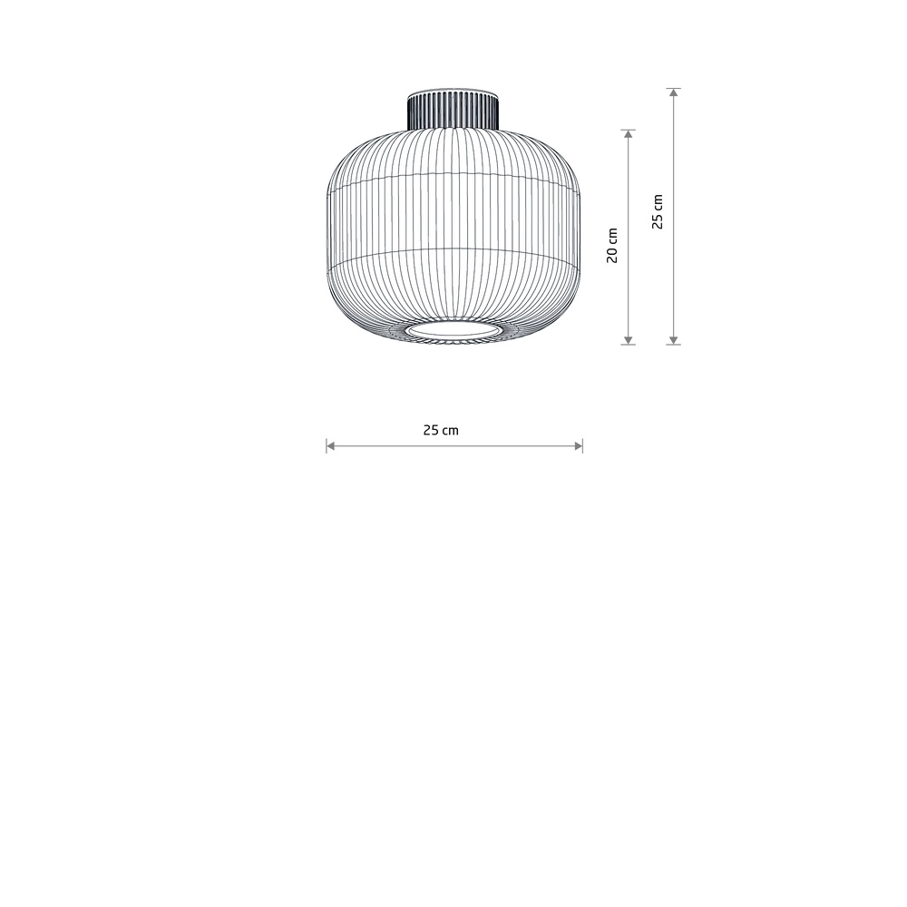 Ceiling lamp Aurora Ø 25cm sand brown