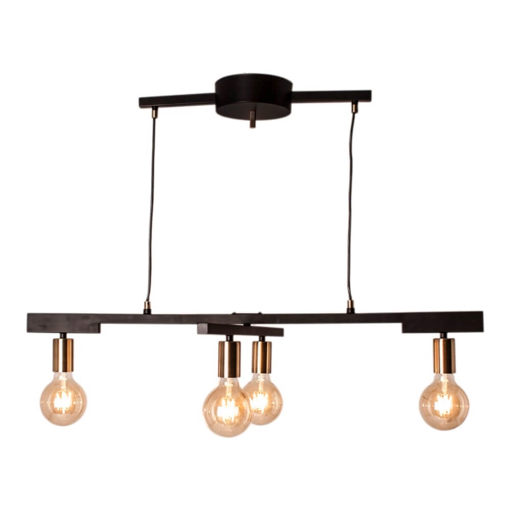 Hanging lamp Zeona Matt black
