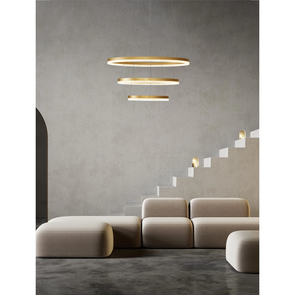 Pendant lamp Adria gold Ø 80cm Lyora 5212017443830