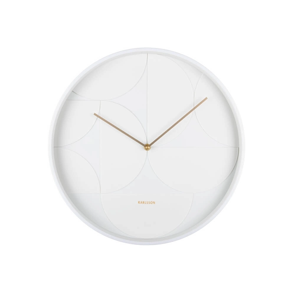 Wall Clock Echelon Circular white - Ø 40cm
