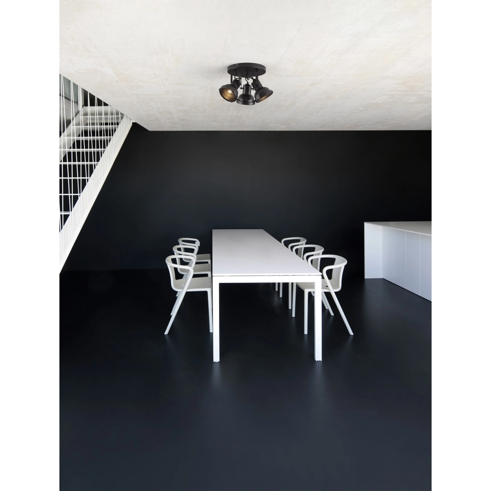 Ceiling lamp Ruvi 3-light black Lyora 5212017446374
