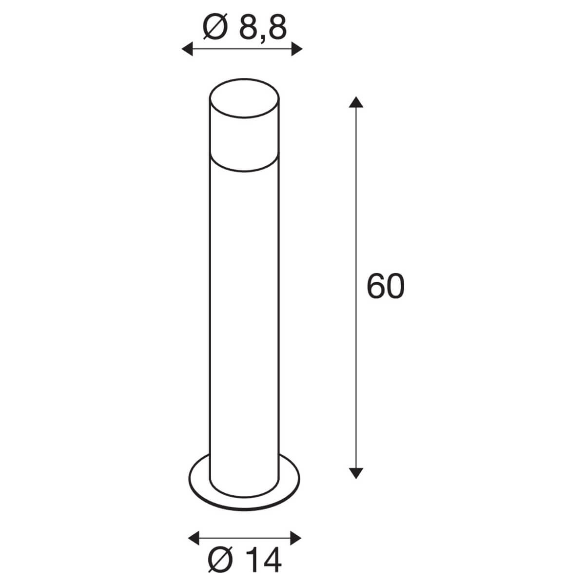 Anthracite pole lamp Grafit 60 SLV 4024163262729
