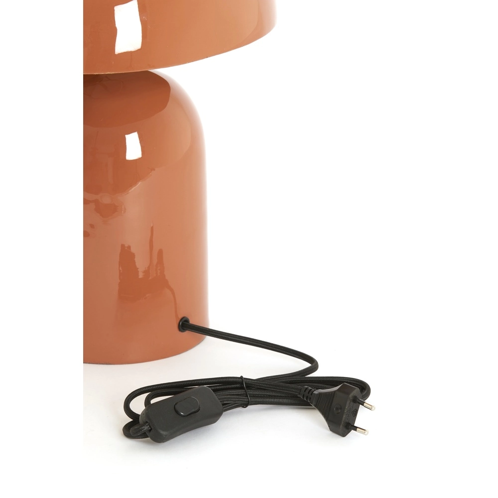 Table lamp Todd oval - gloss dark orange Light & Living 8717807818951