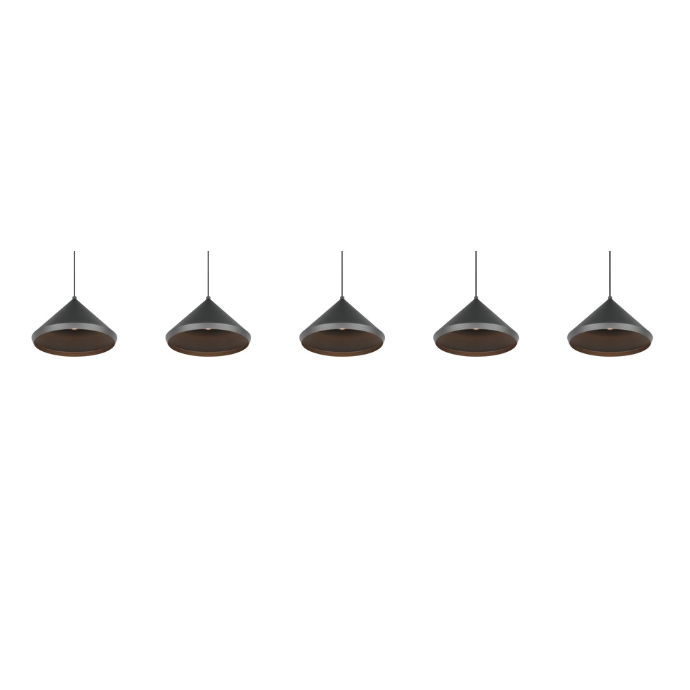 5-light pendant lamp Laguna black Trio 4017807667684