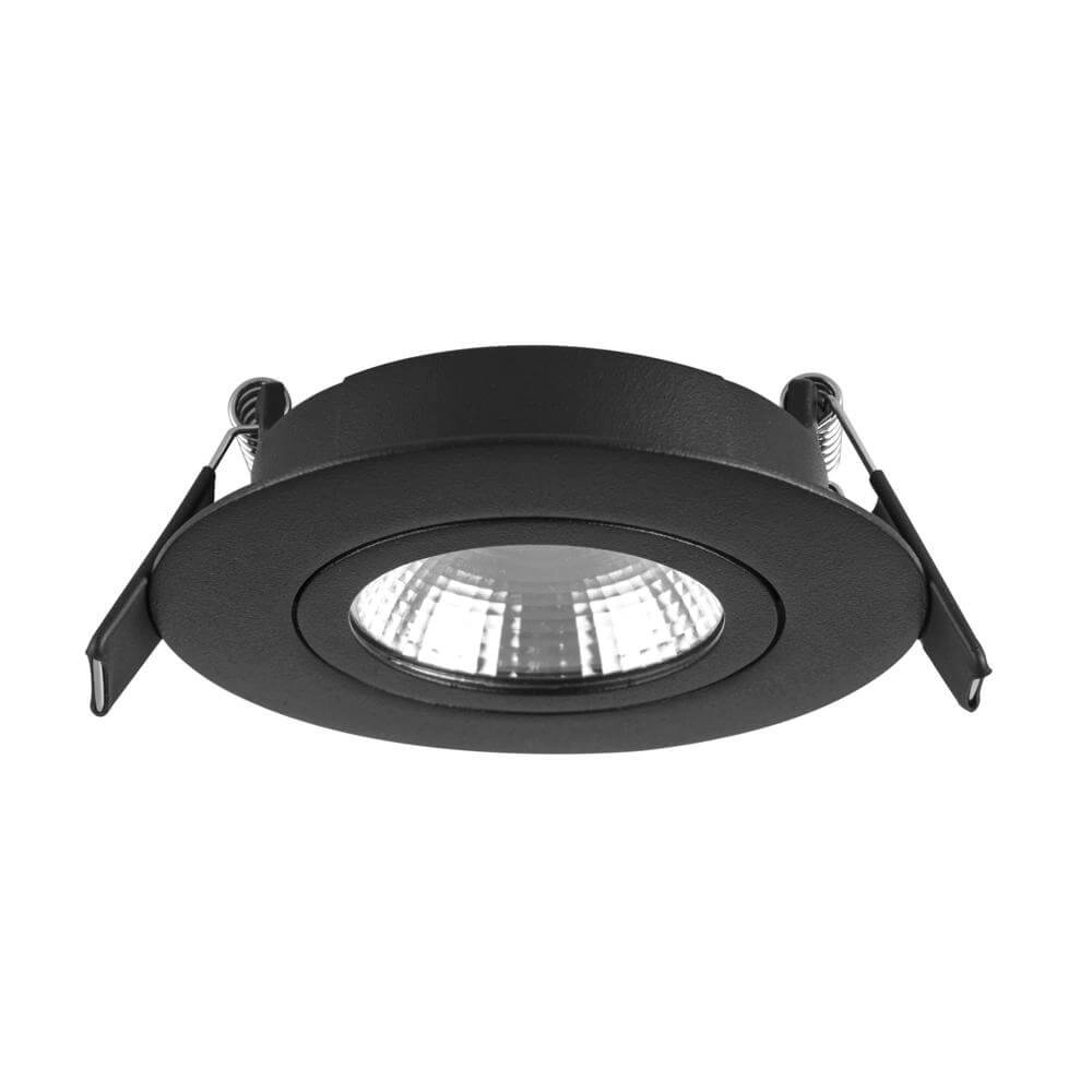 Round recessed spotlight Dublin black