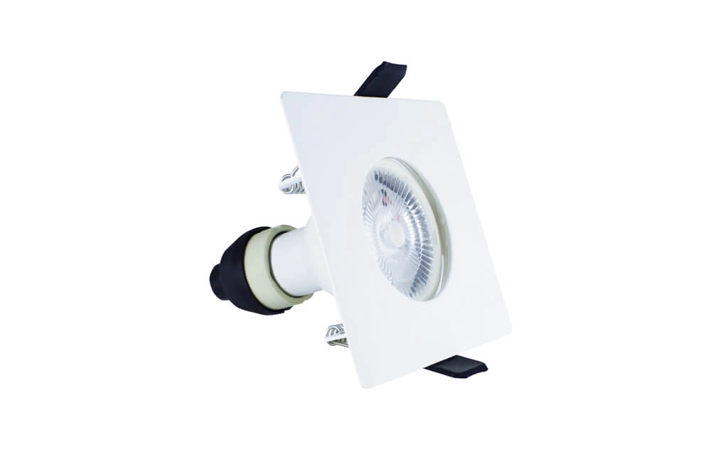 White recessed spotlight EvoFire GU10 - square