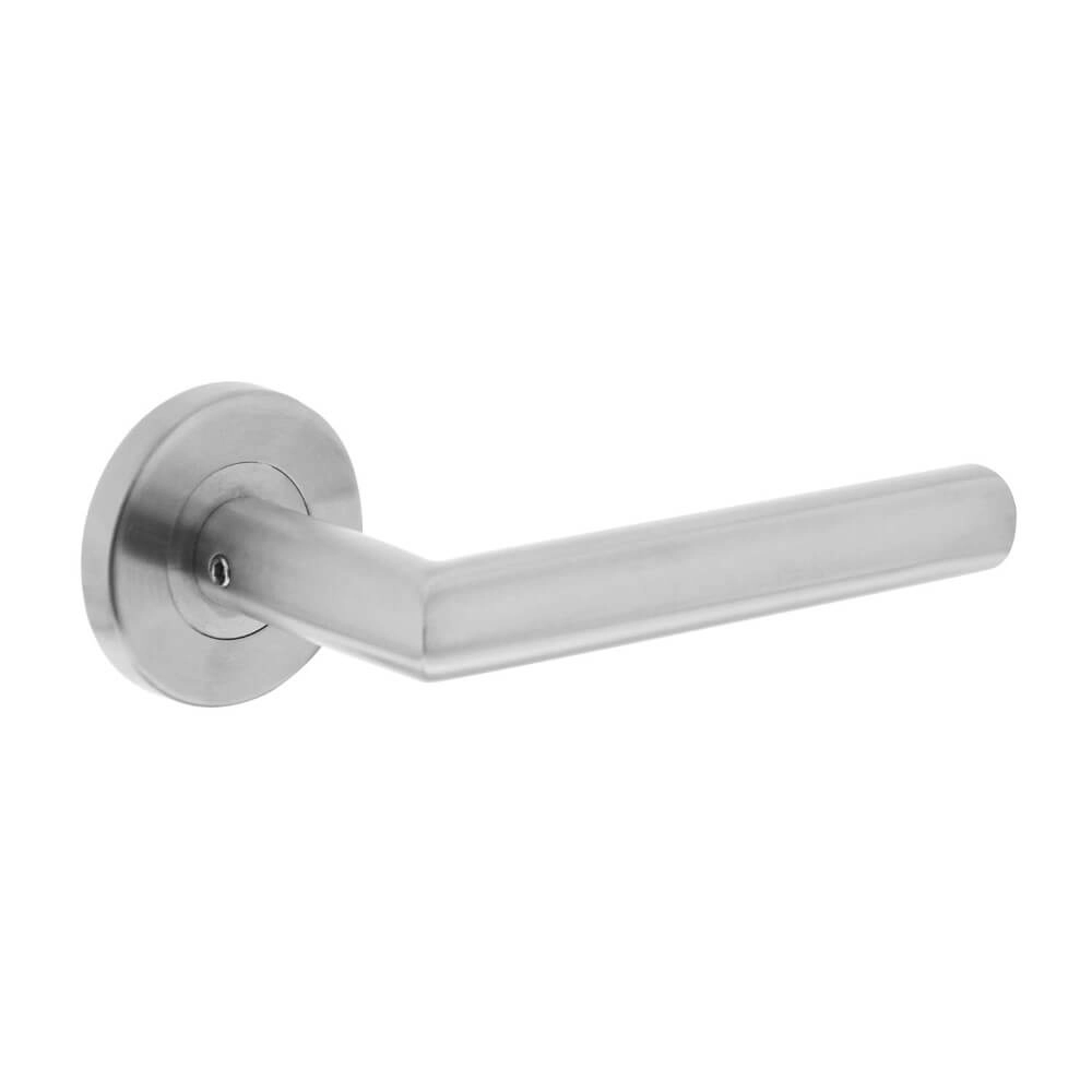 Door handle Hoek 90 rosette stainless steel EN1906/4