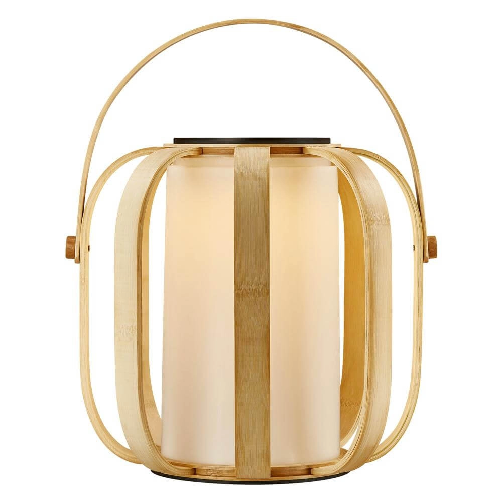 Solar table lamp Bob wood