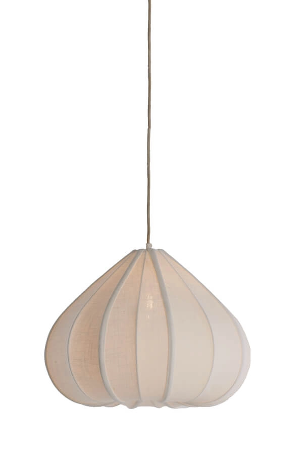 White pendant lamp Zubeda Ø 49cm