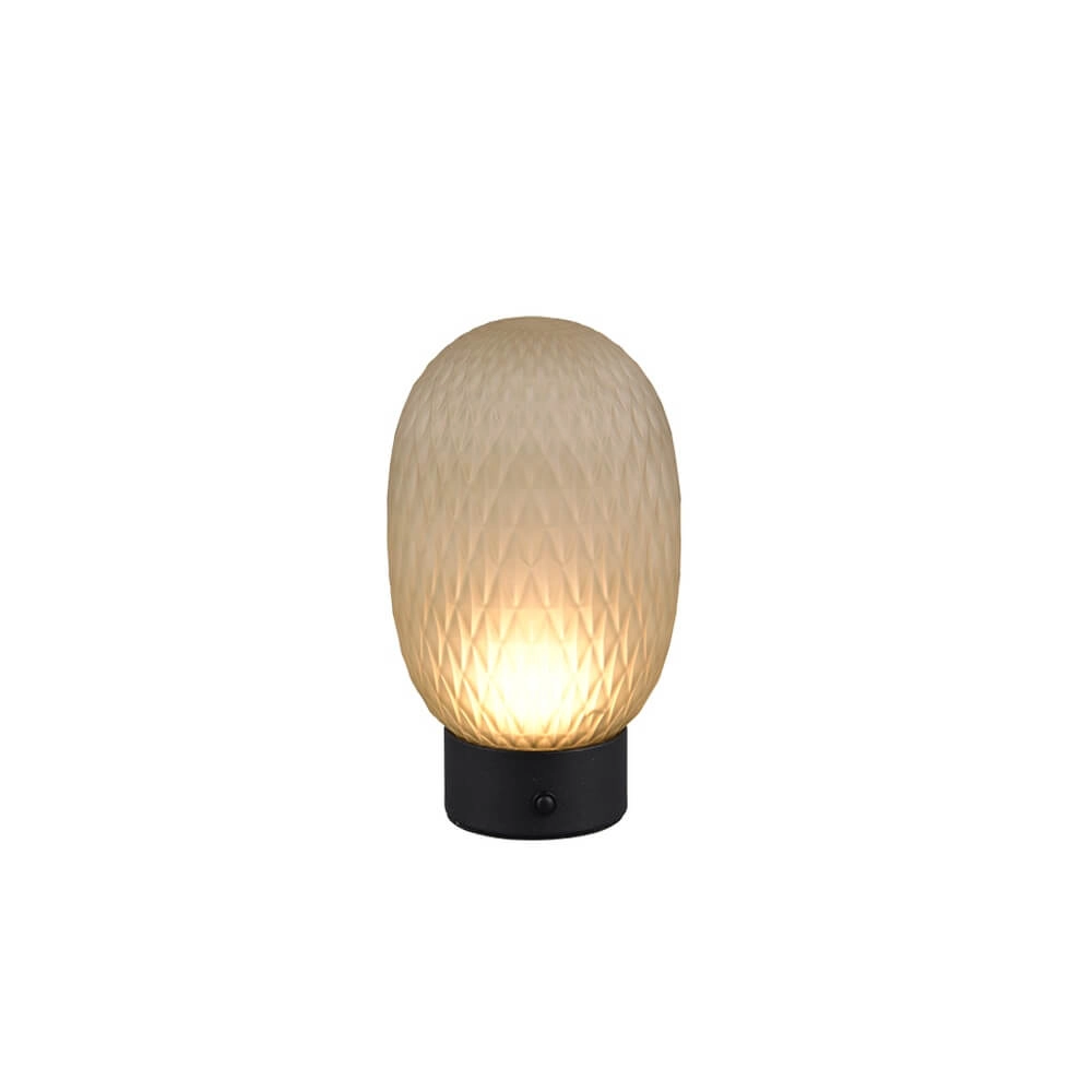 Table lamp Facette Black with green glass