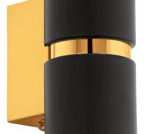 Wall lamp Passa Up - Down black with gold Eglo 9002759953645