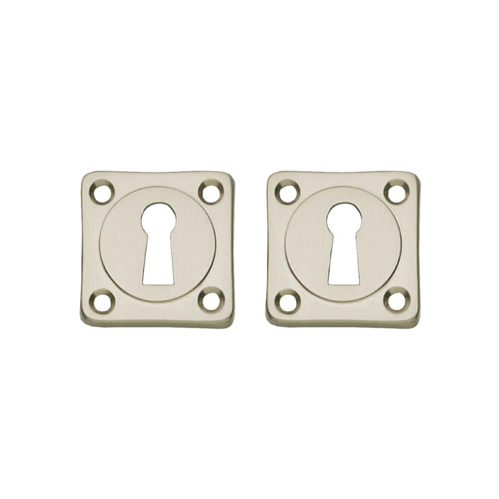 Set of 2 key rosettes Tira square nickel matt