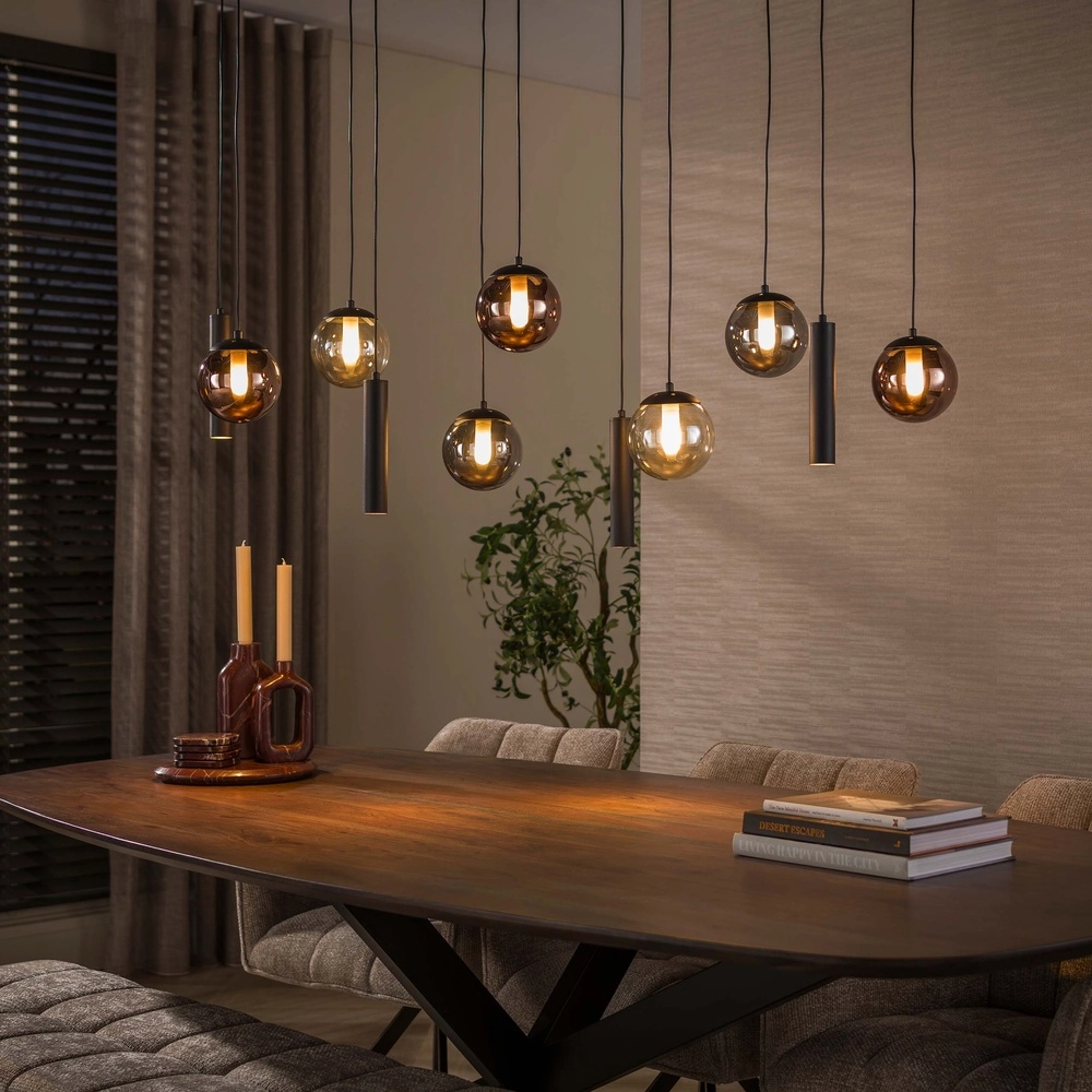 Hanglamp design Orb zwart 11-lichts