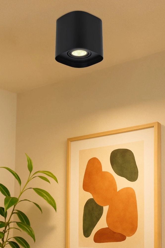 Black surface-mounted spotlight Arenzano ankle Eglo 9002759310974