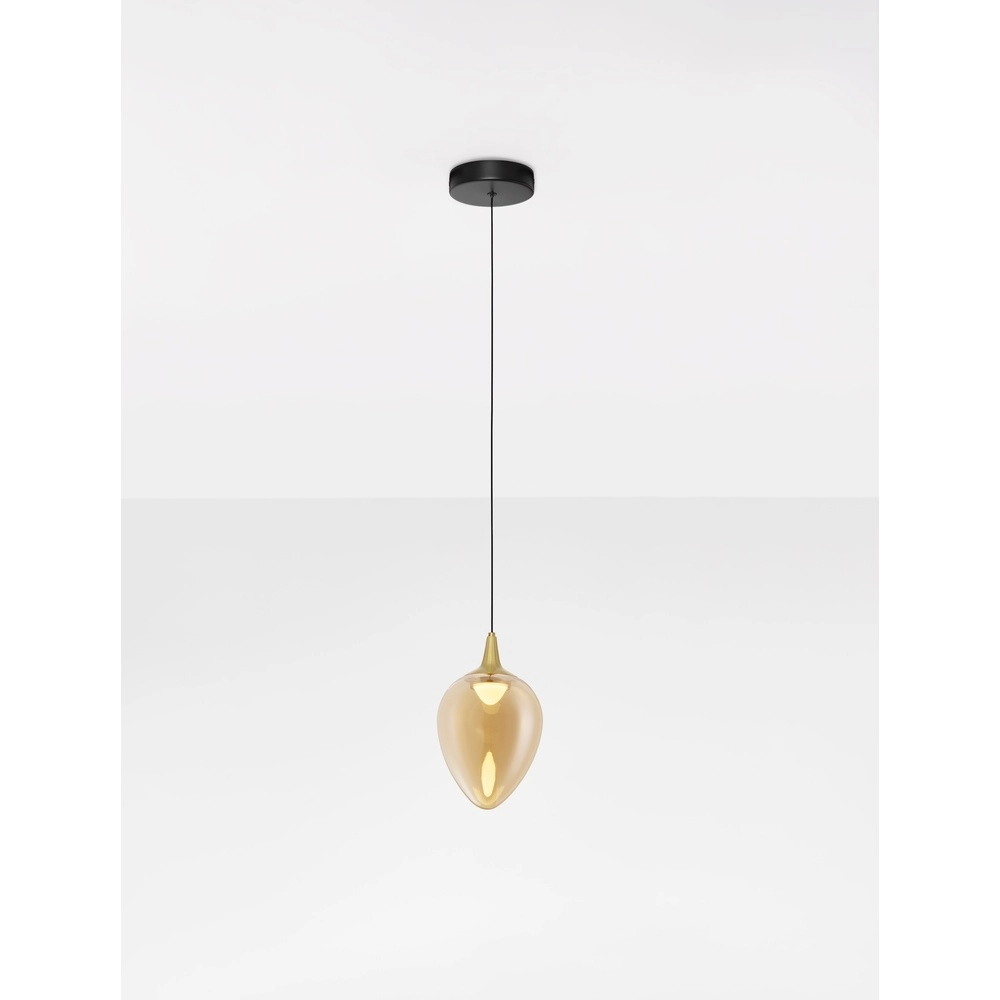 Pendant lamp Nali 1-light amber glass Lyora 5212017477750