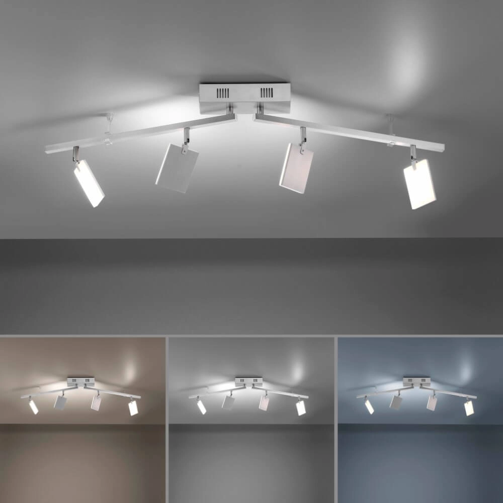 Ceiling lamp Pure Mira 4-light aluminum Paul Neuhaus 4012248358870