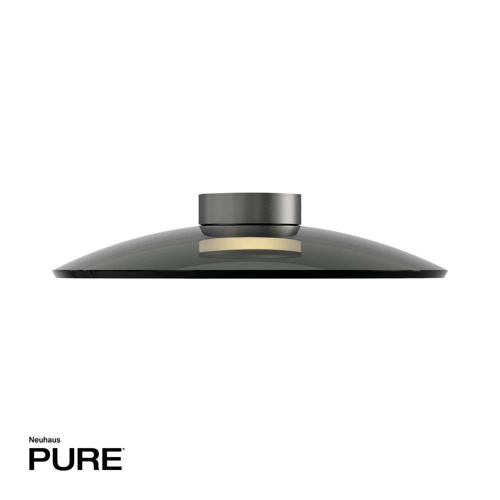 Ceiling lamp Pure Moon Ø 50cm - platinum with smoke glass Paul Neuhaus 4012248386347