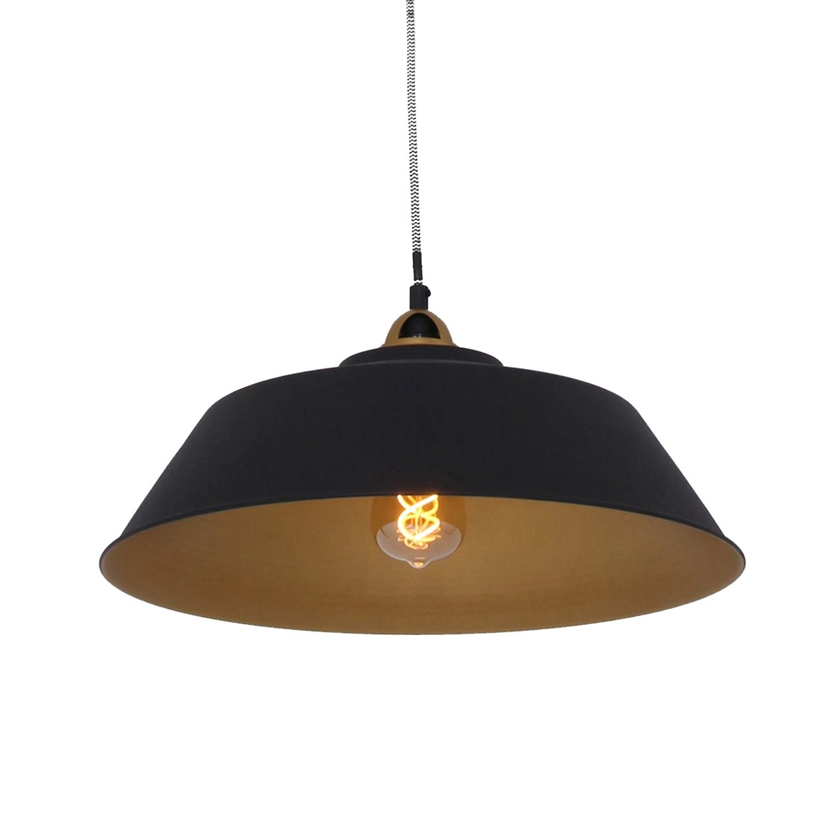 Pendant lamp Mexlite black with gold