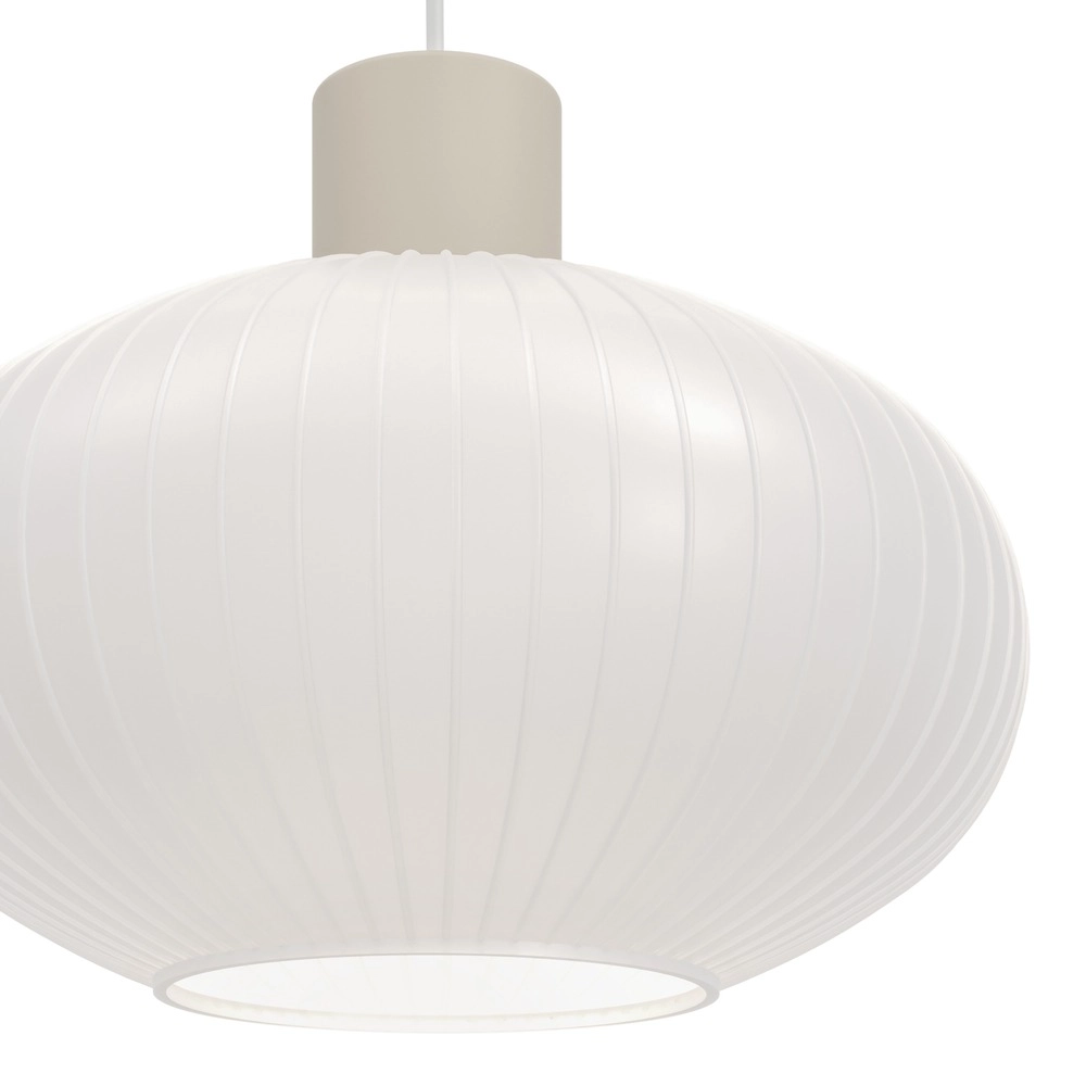 Design pendant lamp Dasmina sand brown with white Ø 25cm