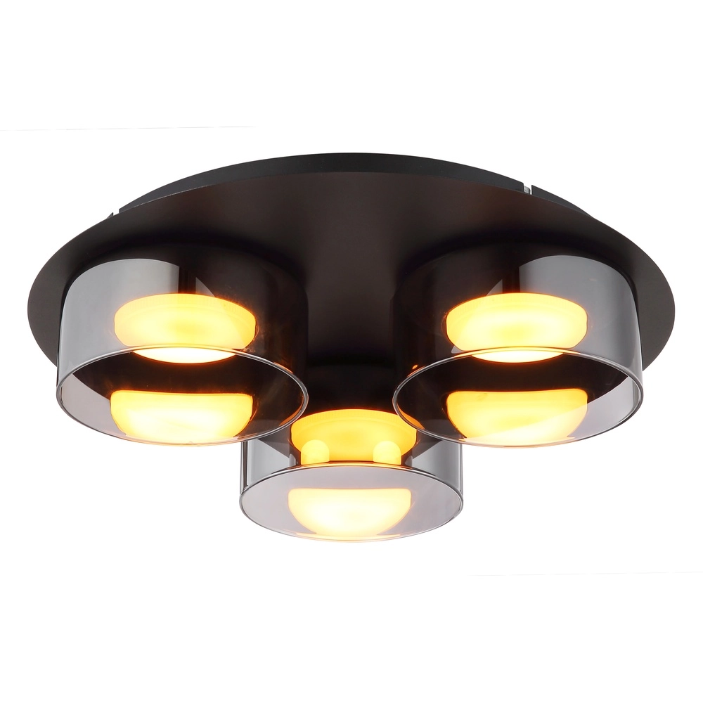 Design ceiling lamp Higgins black 3-lights