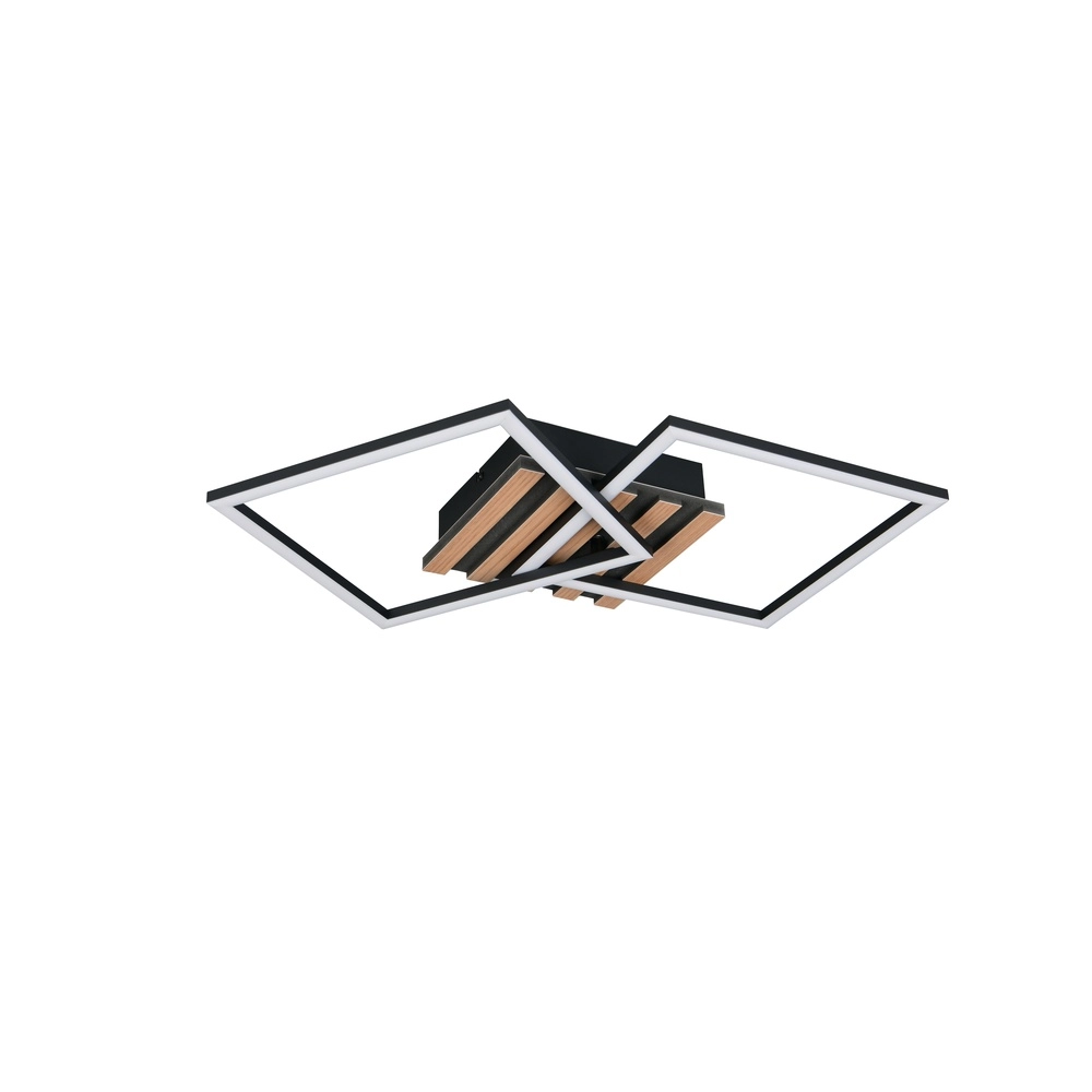 Modern ceiling lamp Zaro black 59.5cm Trio 4017807685961
