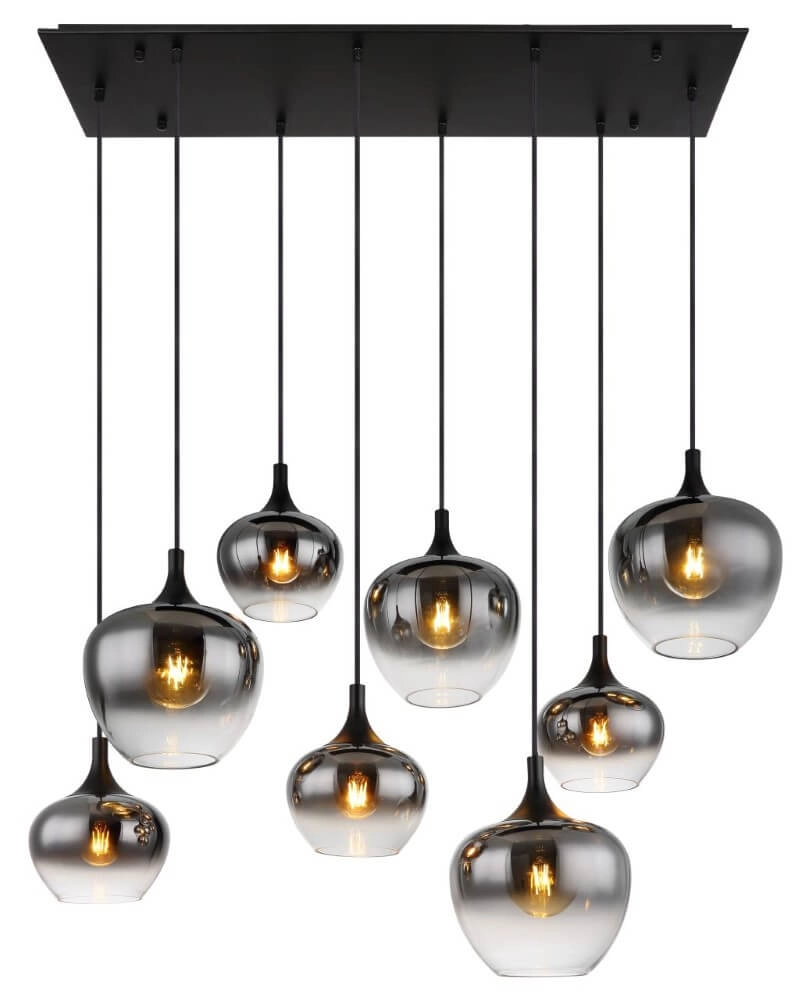 Straight pendant lamp Maxy 8-light Globo 9007371438402