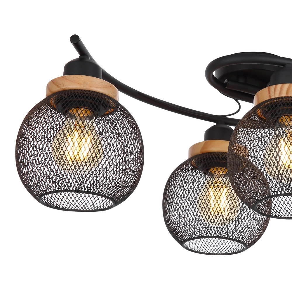 Ceiling lamp Pablo Black Mesh Globo 9007371429547