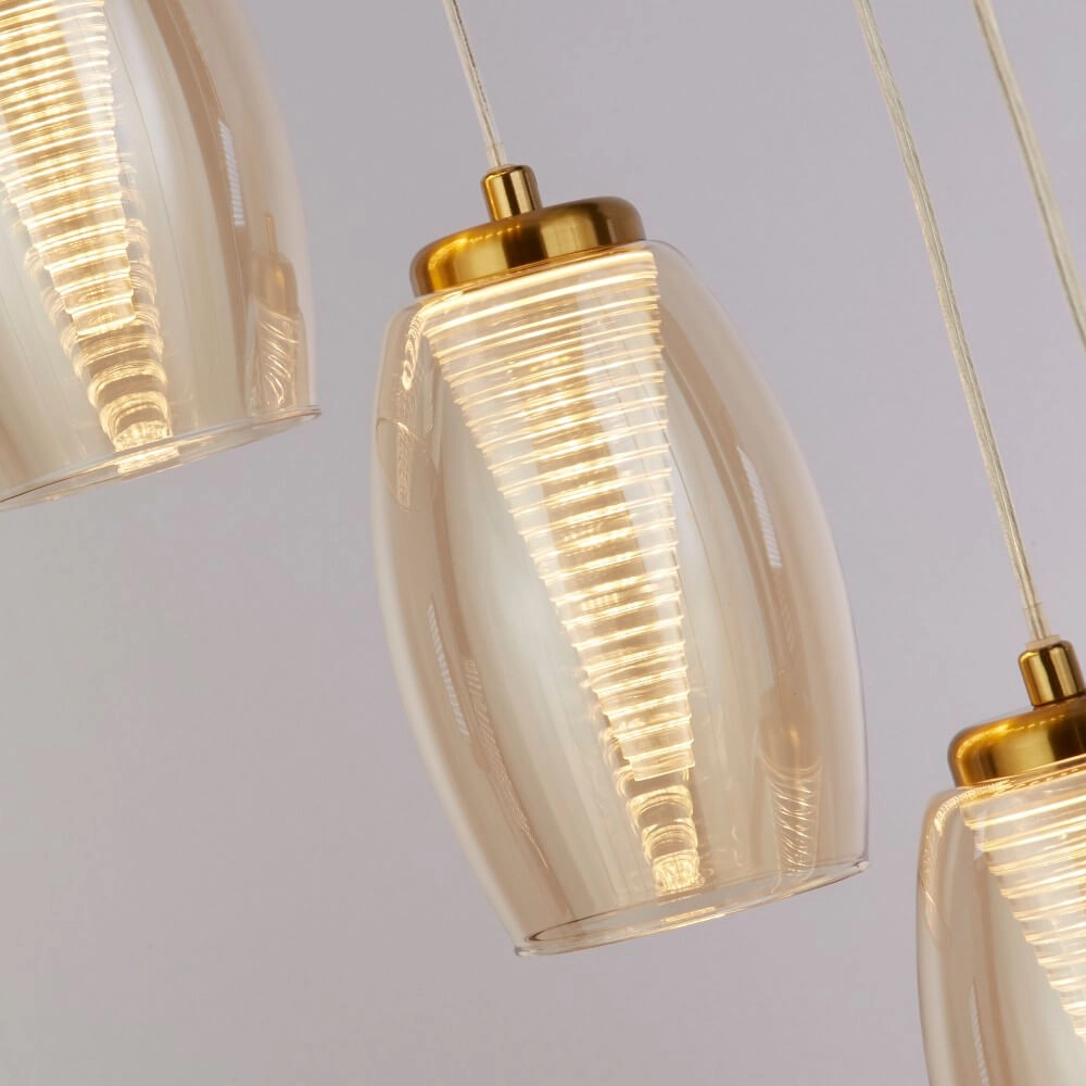 12-light hanging lamp Cyclone bronze Searchlight 5053423243207