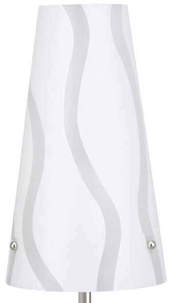 Table lamp Isi white-gray with stainless steel Brilliant 4004353019630