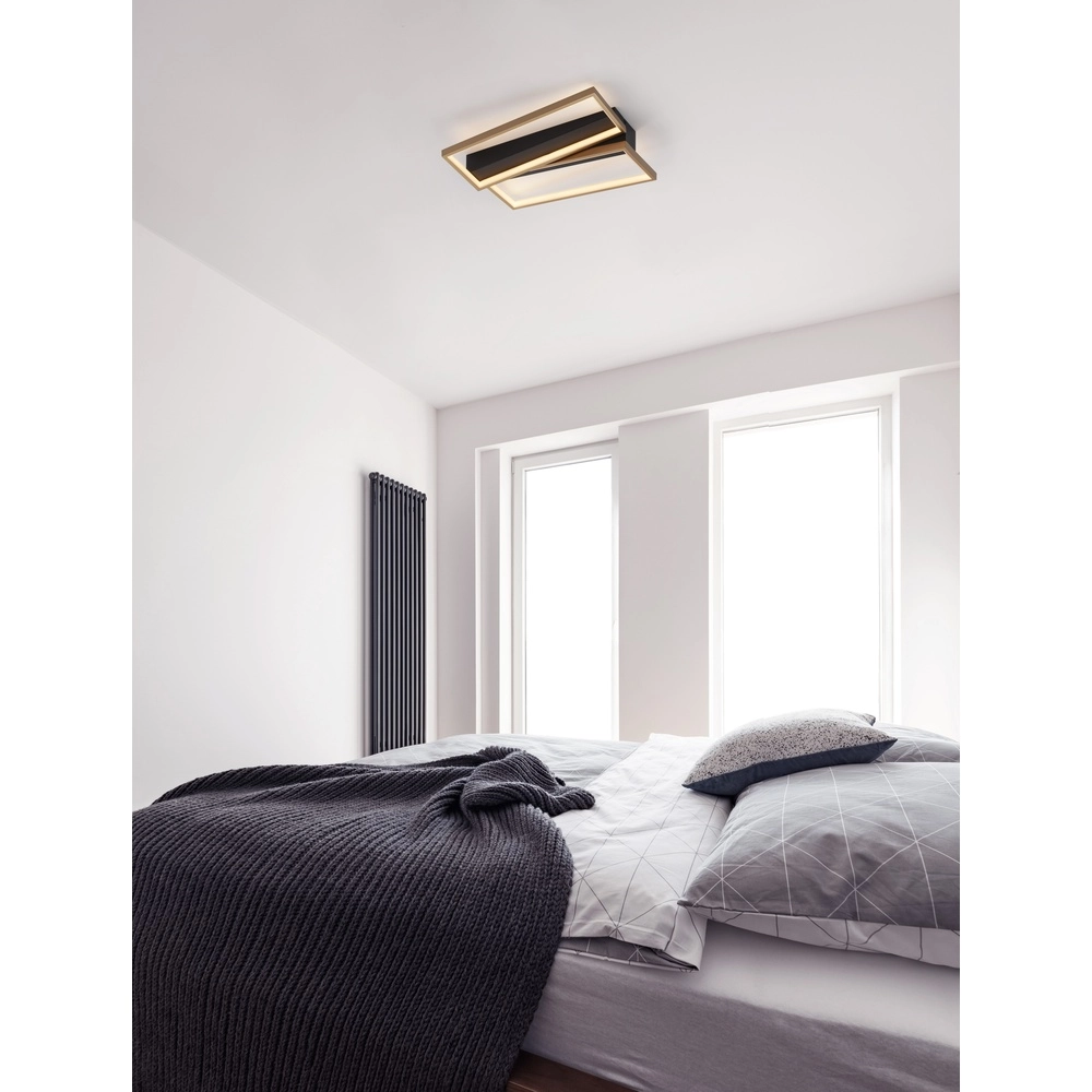 Design ceiling lamp Elize black with gold Lyora 5212017433145