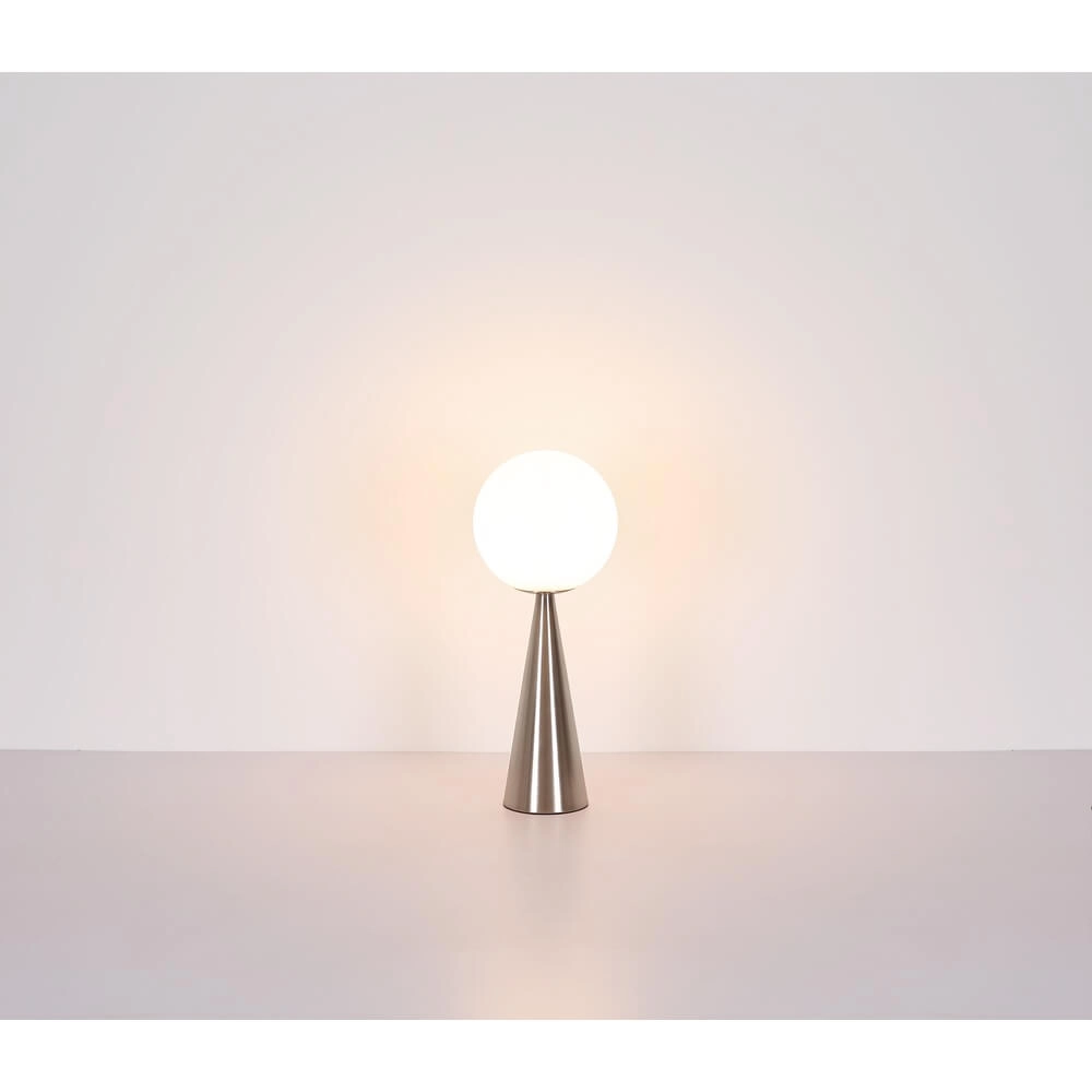 Table lamp Pinpal nickel with white convex glass Globo 9007371450343