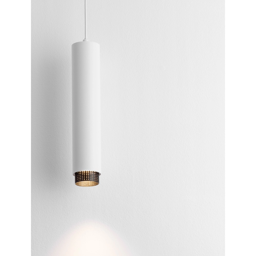 Pendant lamp Nessi white with black