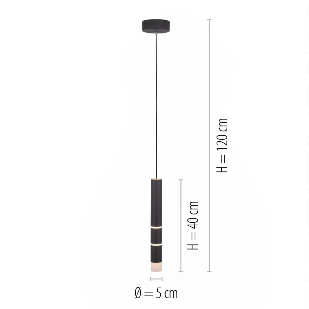 Black hanging lamp Pure Vega 3000K Paul Neuhaus 4012248357514
