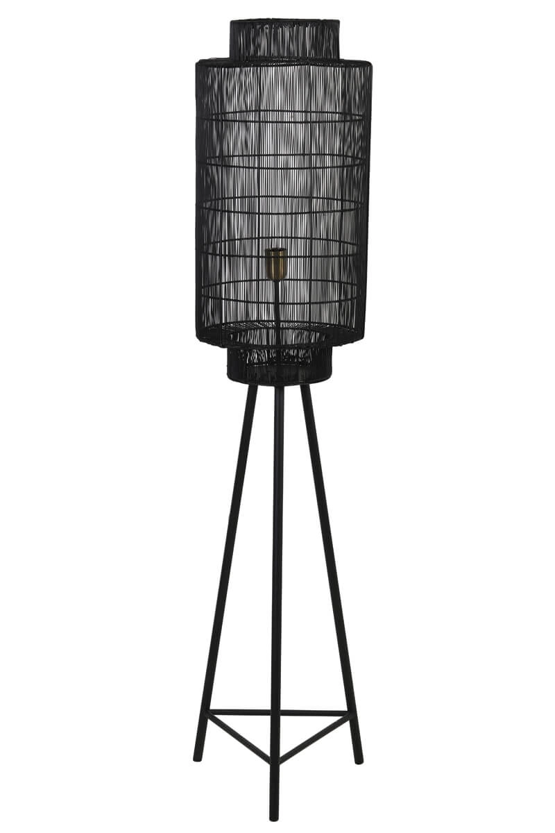 Bohemian floor lamp Gruaro black Ø 32cm Light & Living 8717807206482