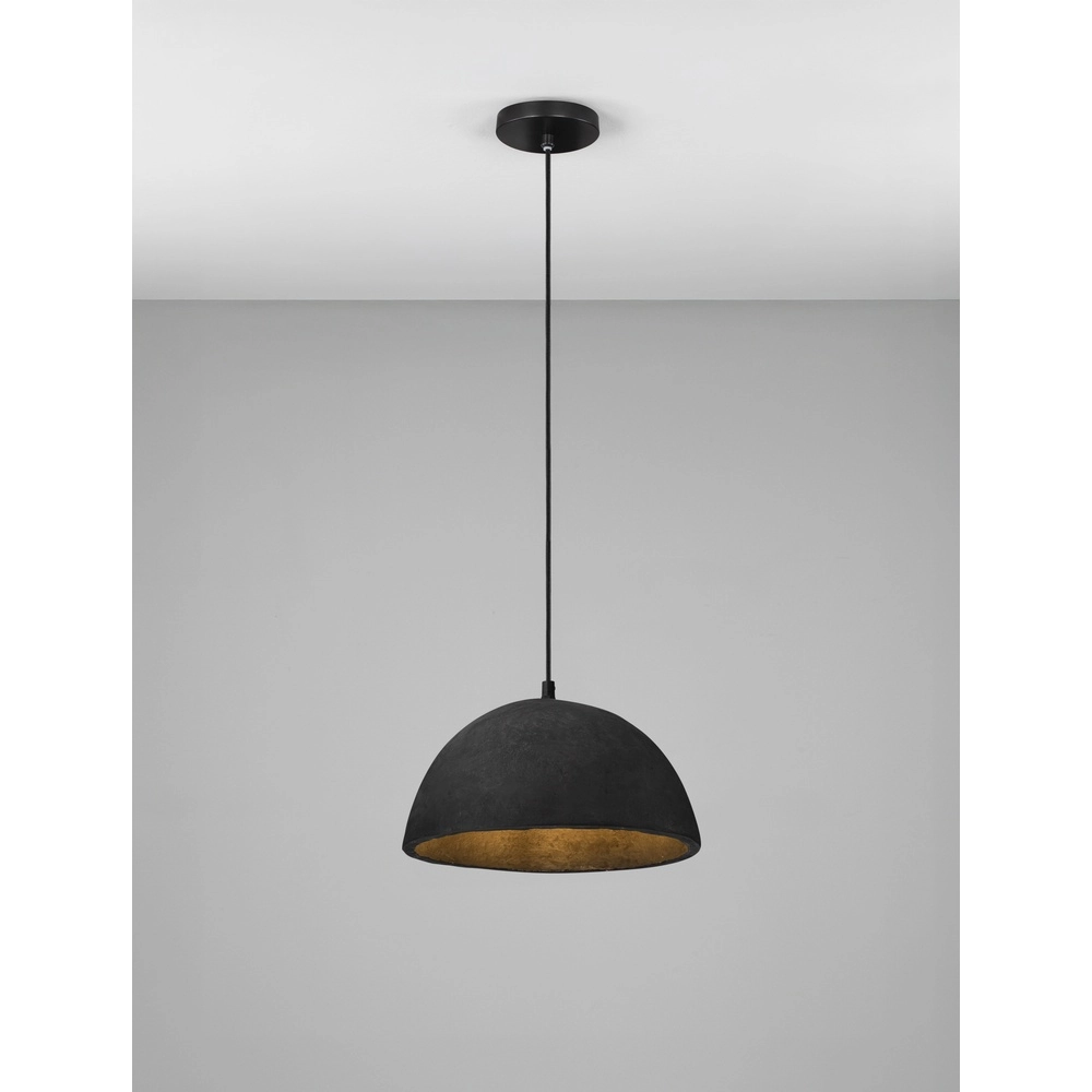 Black pendant lamp Talcum Ø 32cm