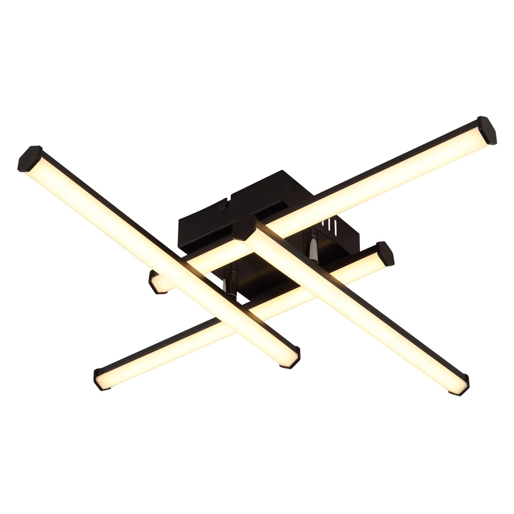Modern ceiling lamp Kirina 50cm black square