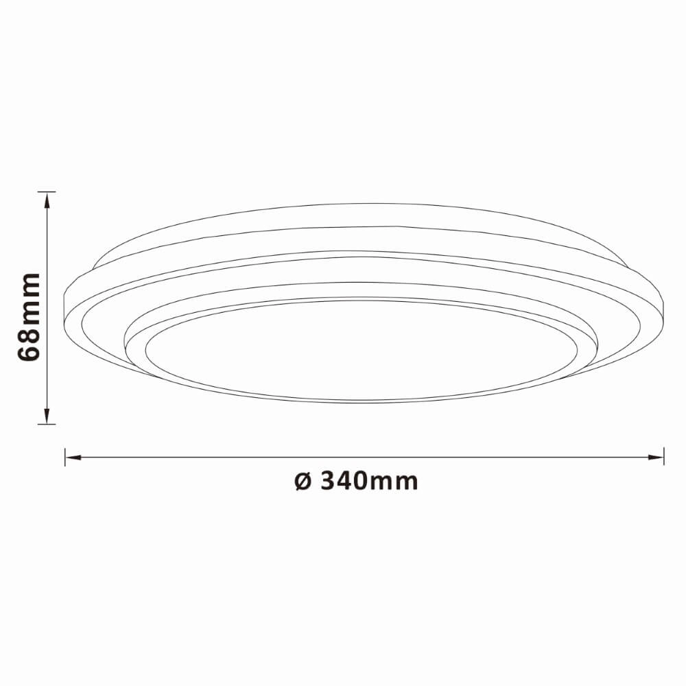 Black ceiling lamp Luciano Ø 34cm Brilliant 4004353426490