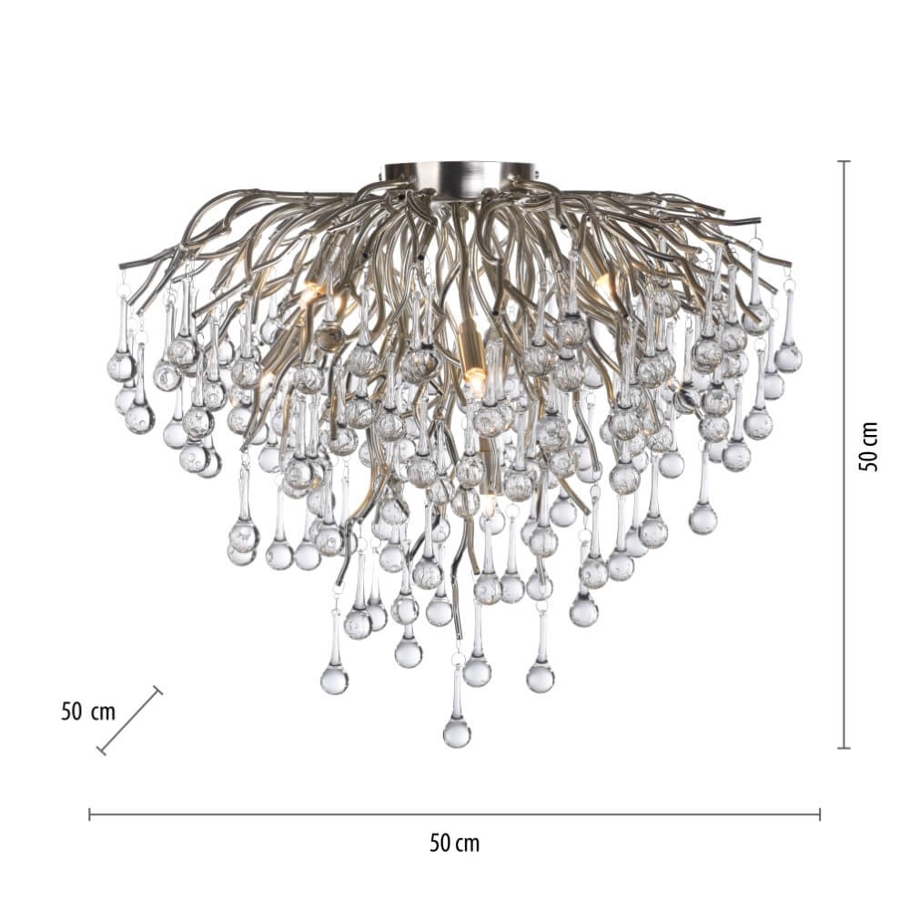 Chandelier Icicle metal 50cm Paul Neuhaus 4012248352090