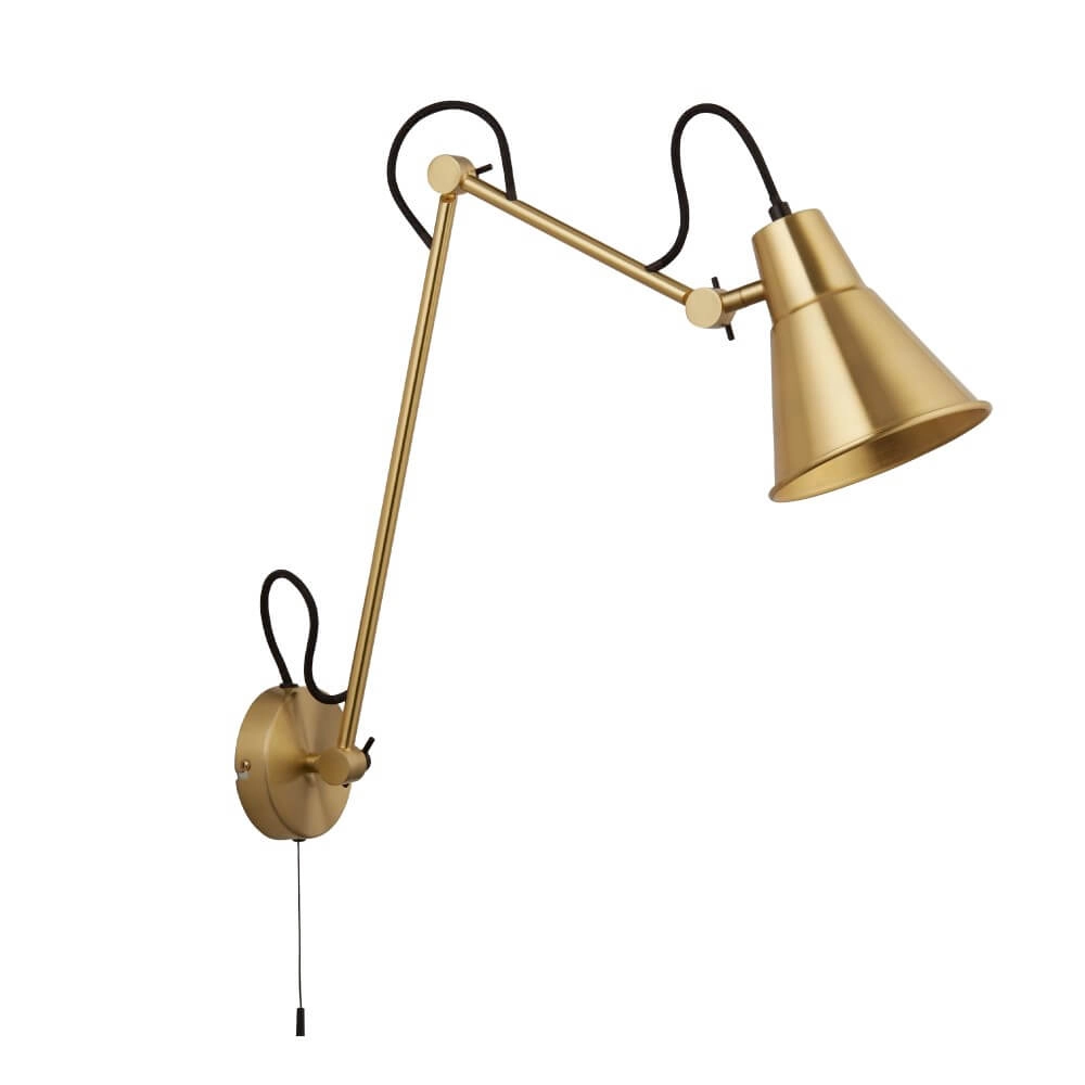 Fold-out wall lamp Swing Arm gold
