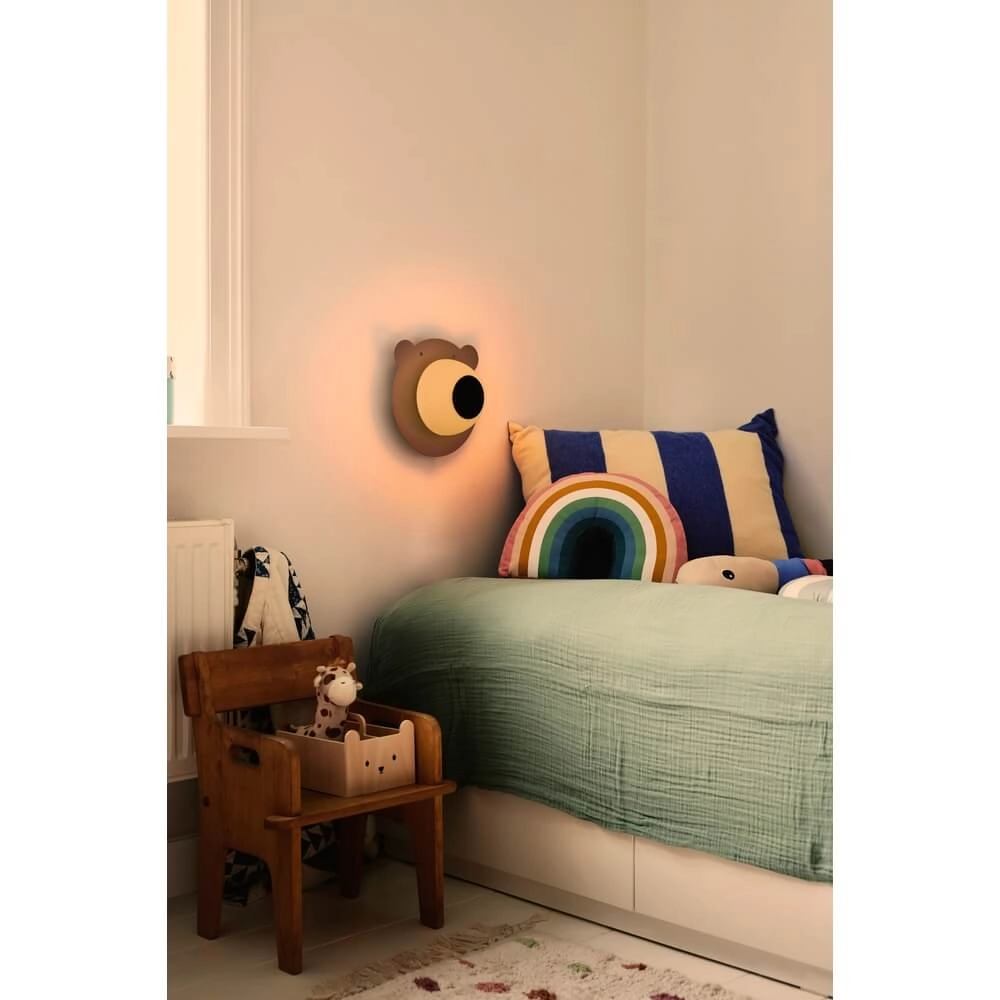 Children's wall lamp Bruna Bear brown Nordlux 5704924016035