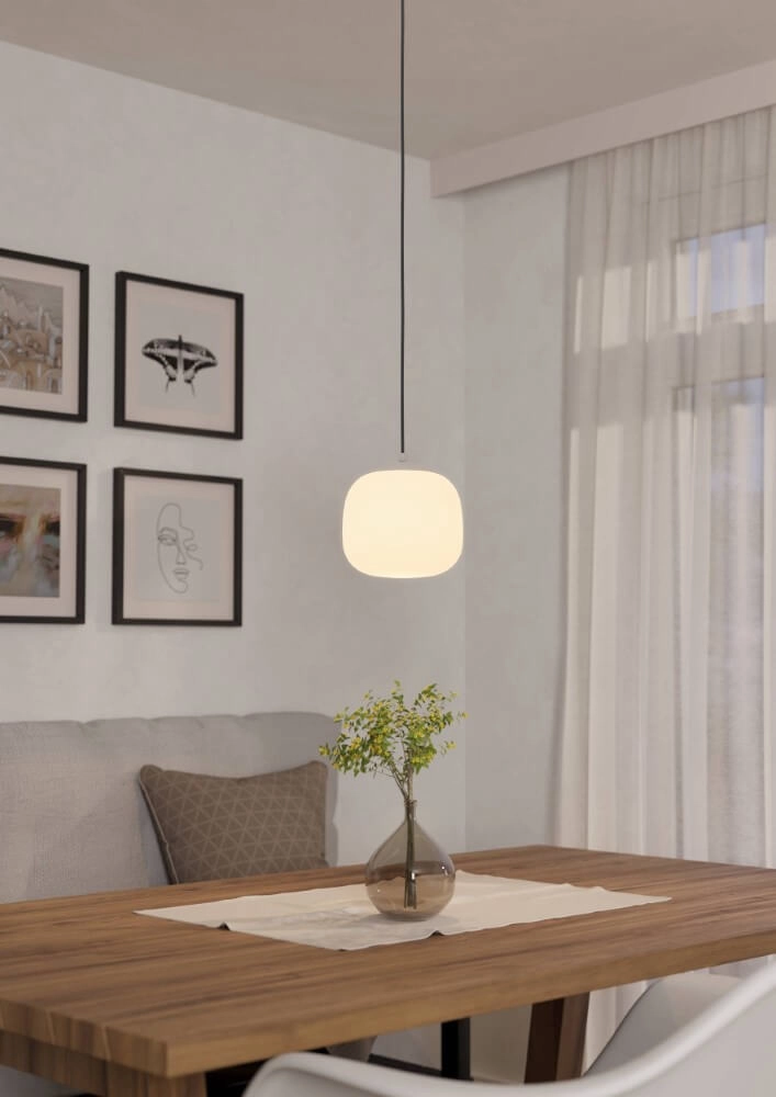 Japandi pendant lamp Cominio Ø 18.5cm Eglo 9008606274581