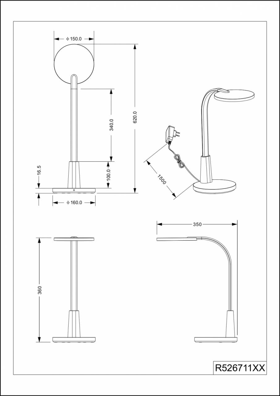 Table lamp Sally white Trio 4017807559088