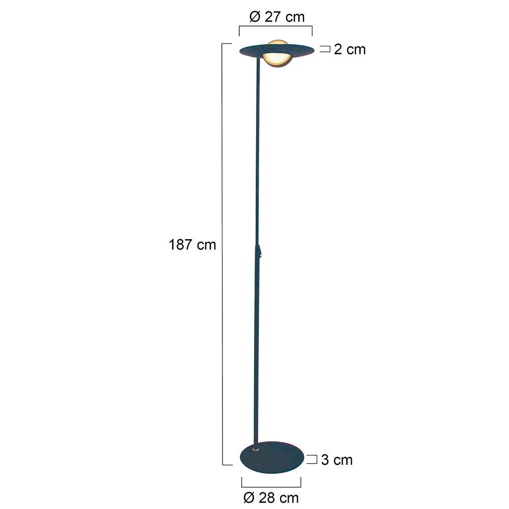 Design floor lamp Zenith Led Black Steinhauer 8712746118551