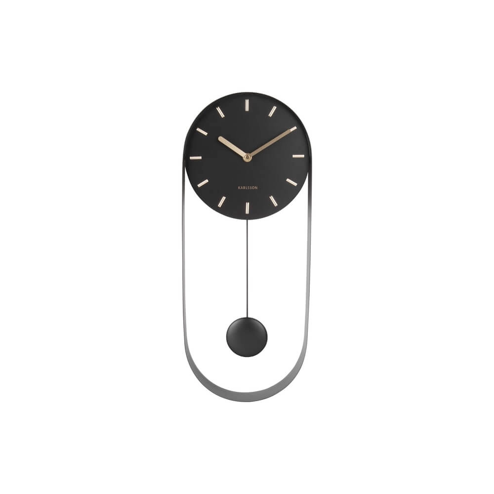 Wall Clock Pendulum Charm black - Ø 20 x 50cm